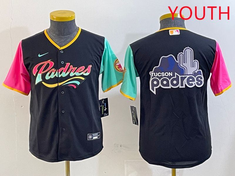 Youth San Diego Padres Blank Black City Edition Game 2025 Nike MLB Jersey style 6